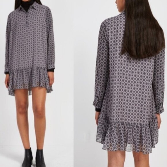 Frank & Oak Dresses & Skirts - FRANK & OAK Printed Polo Long Sleeve Printed Dress